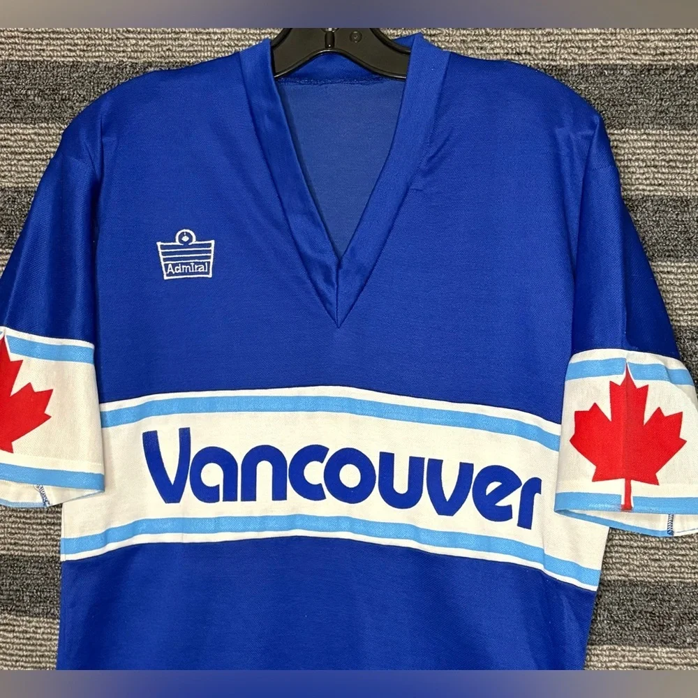 Vintage 80’s Admiral Vancouver Whitecaps NASL Soccer Jersey Football Kit Medium - Picture 4 of 9